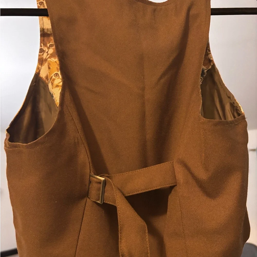 Cat Print Button-Up Vest - Picture 3 of 5